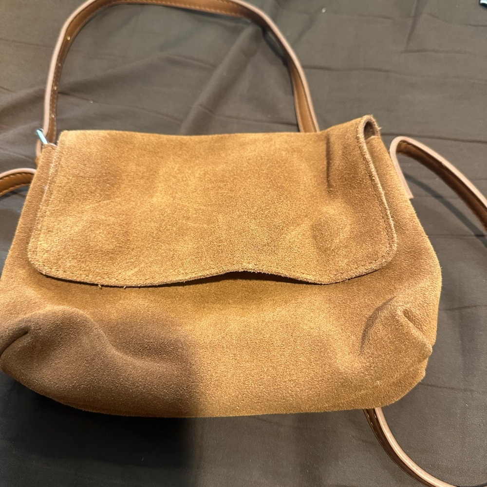 Urban Outfitters Brown Crossbody Bag with Leather Trim